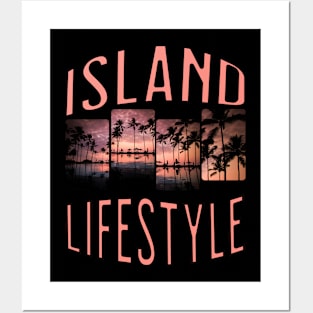 Island Lifestyle Sunset Tee Shirt Posters and Art